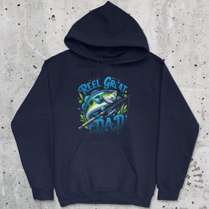 Navy, Reel Great Dad Hoodie – fish-room