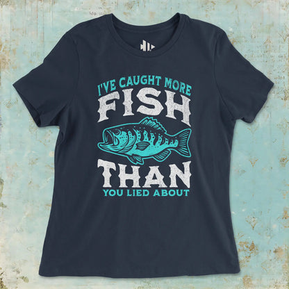 Navy, I've Caught More Fish Ladies’ Tee – fish-room