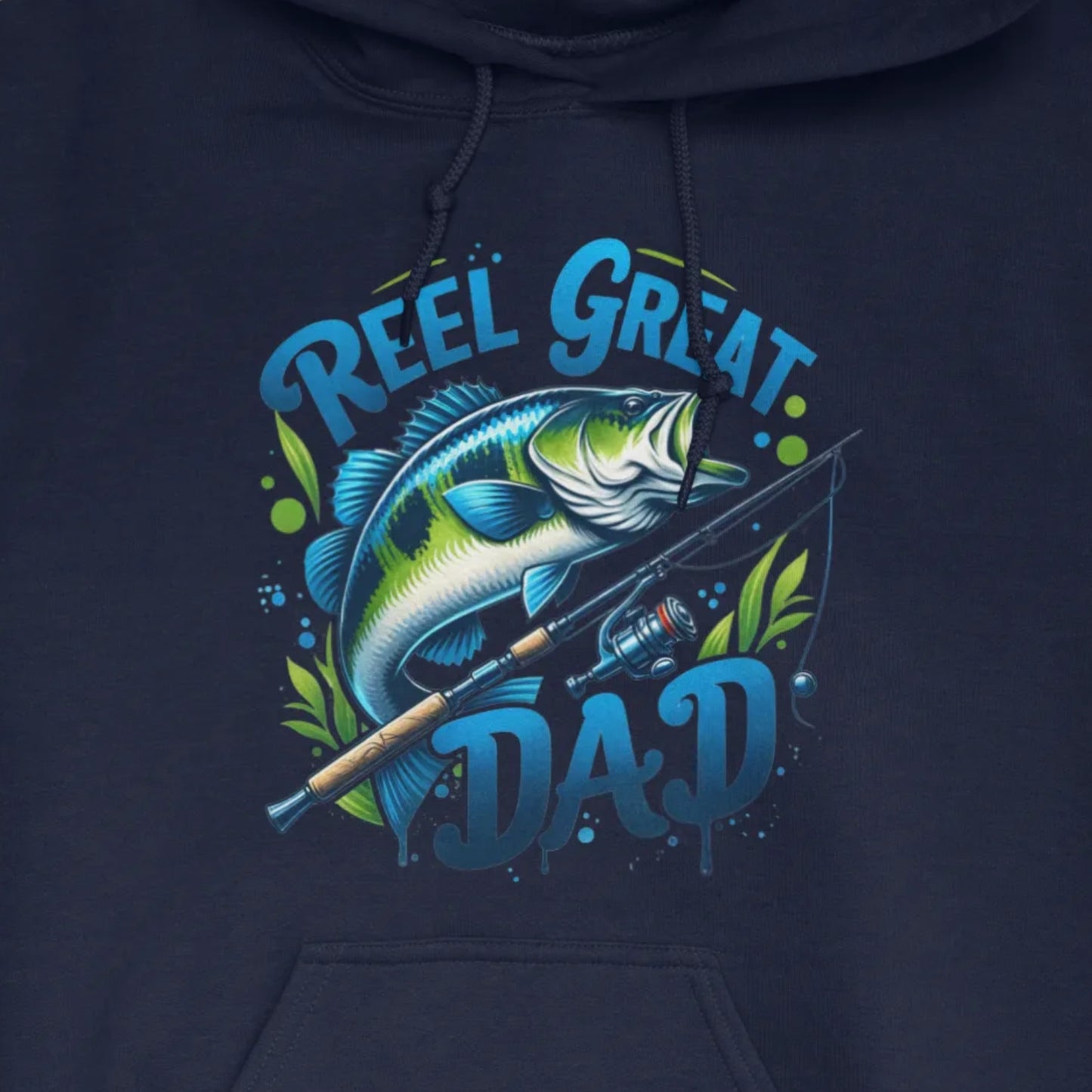 Navy, Reel Great Dad Hoodie – fish-room