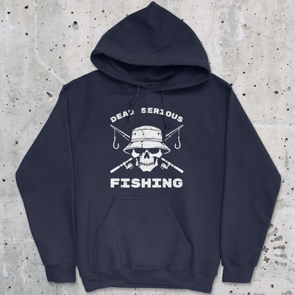 Navy, Dead Serious Fishing Hoodie – fish-room
