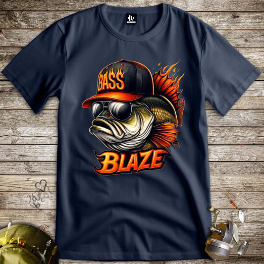 Bass Blaze Tee-funny fishing t shirt-FISH-ROOM LLC