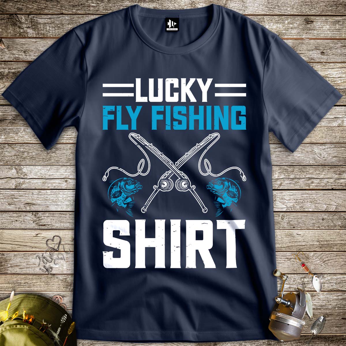 Lucky Fly Fishing Tee-funny fishing t shirt-FISH-ROOM LLC