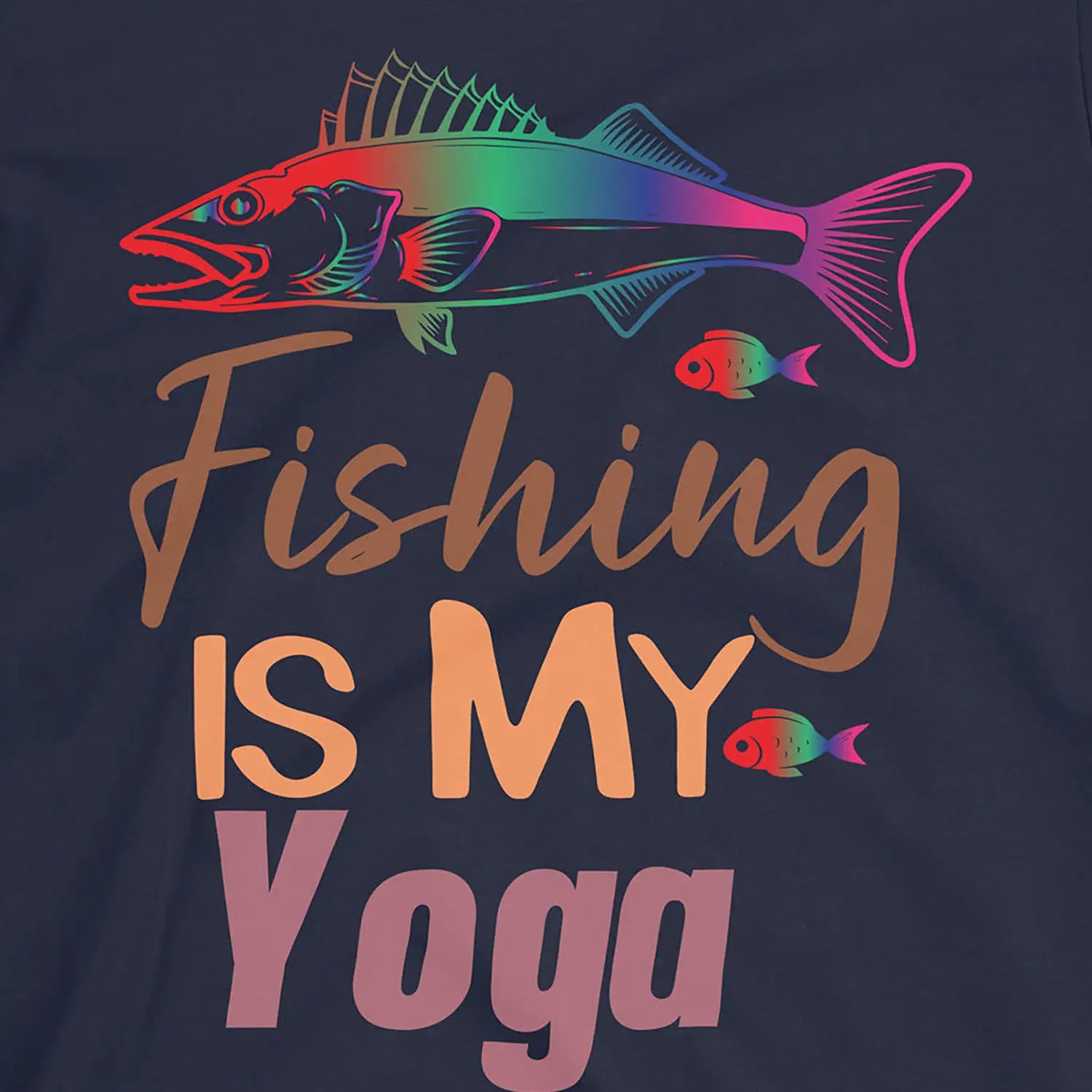 Navy, Fishing Is My Yoga Tee – fish-room