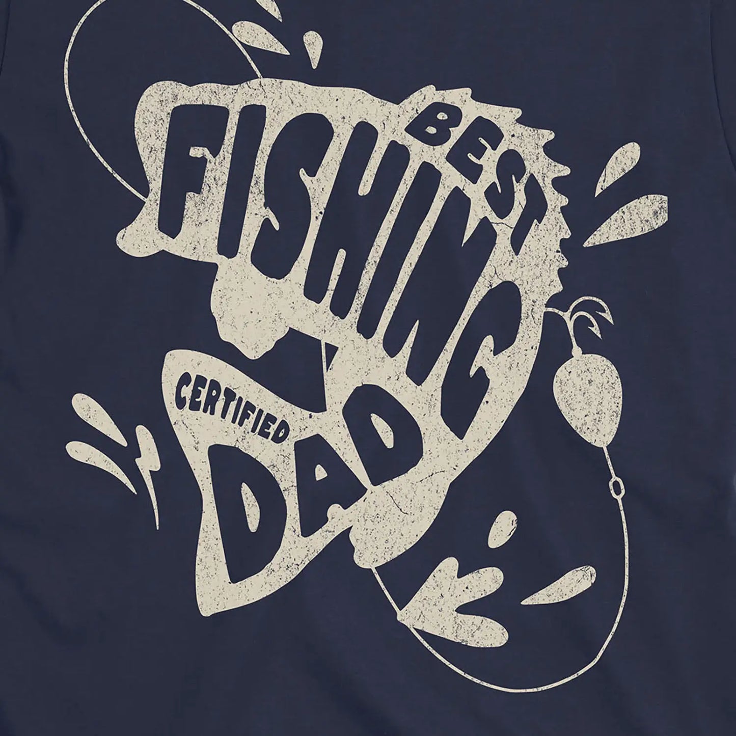 Navy, Certified Best Fishing Dad Tee – fish-room