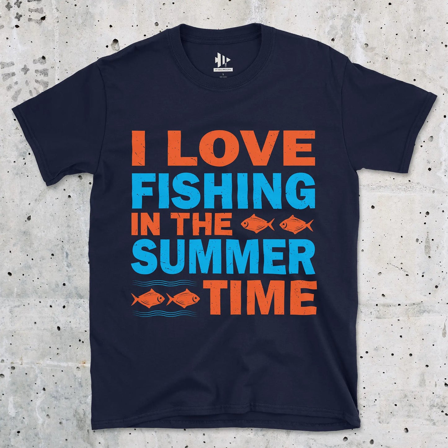 Navy, Fishing in She Summer Tee – fish-room