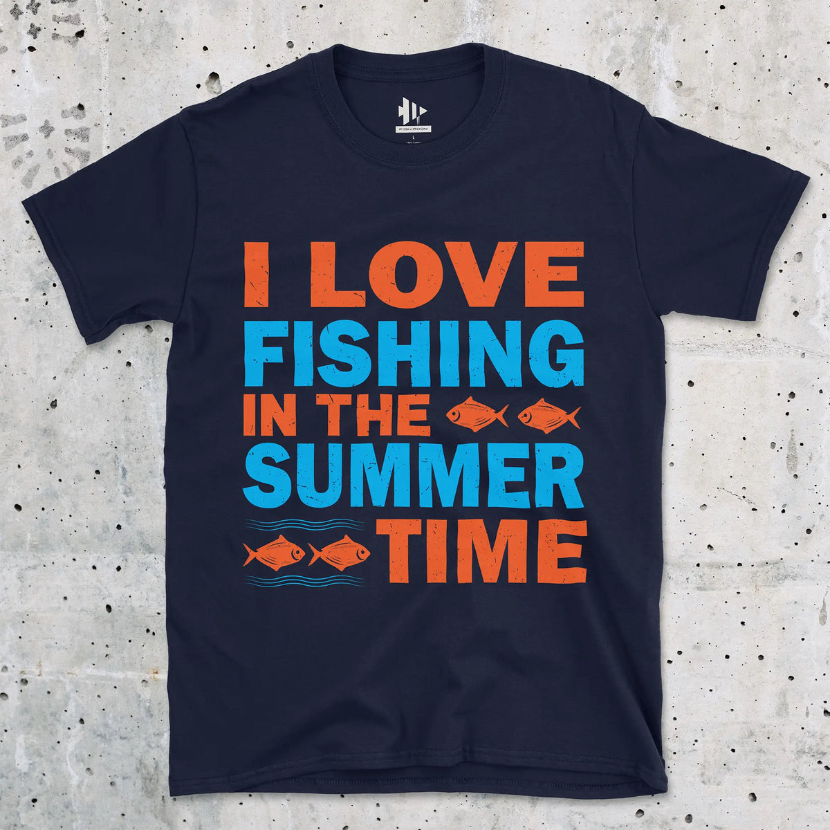 Navy, Fishing in She Summer Tee – fish-room