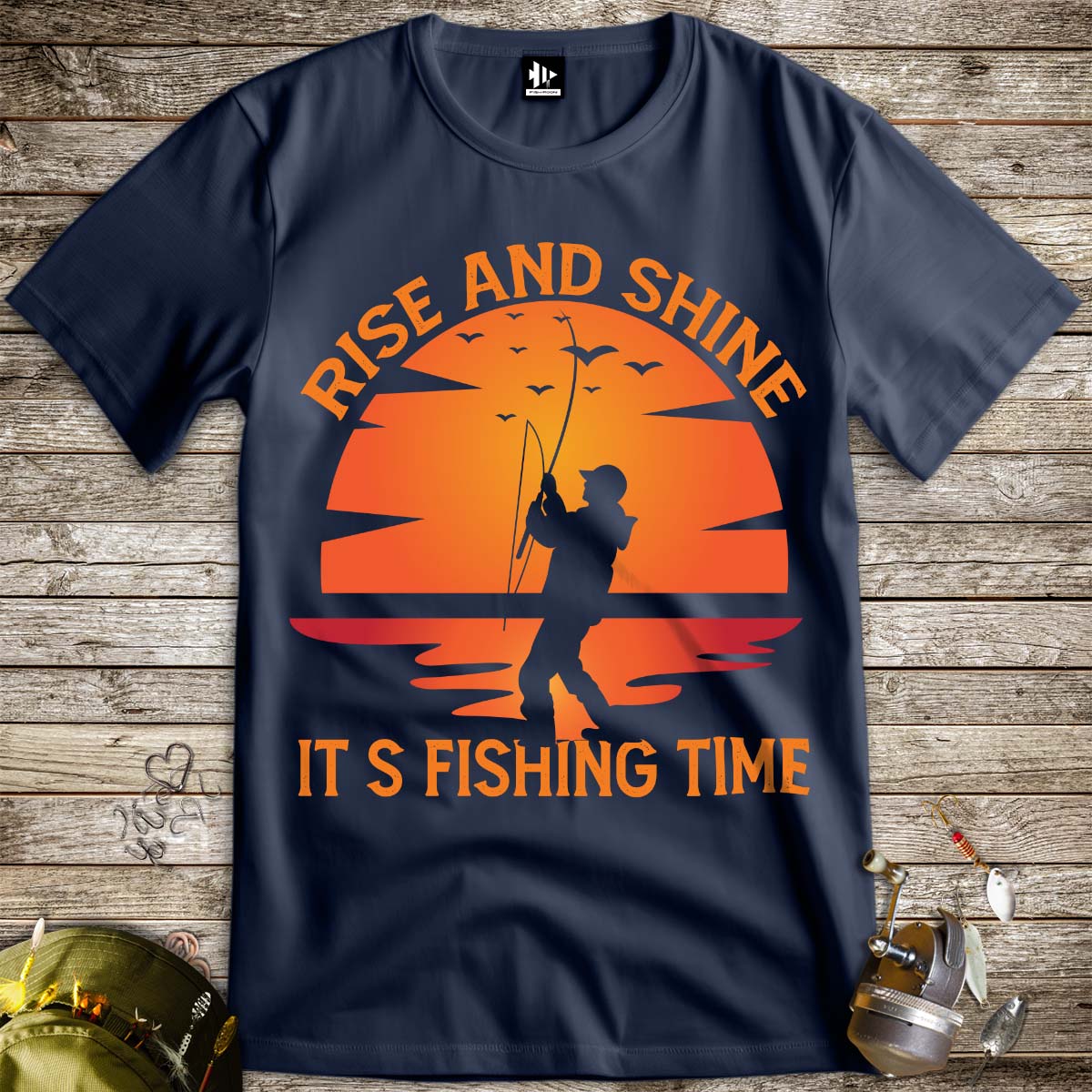 Rise and Shine Tee-funny fishing t shirt-FISH-ROOM LLC