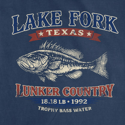 Navy, Lake Fork Record Bass Tee – fish-room