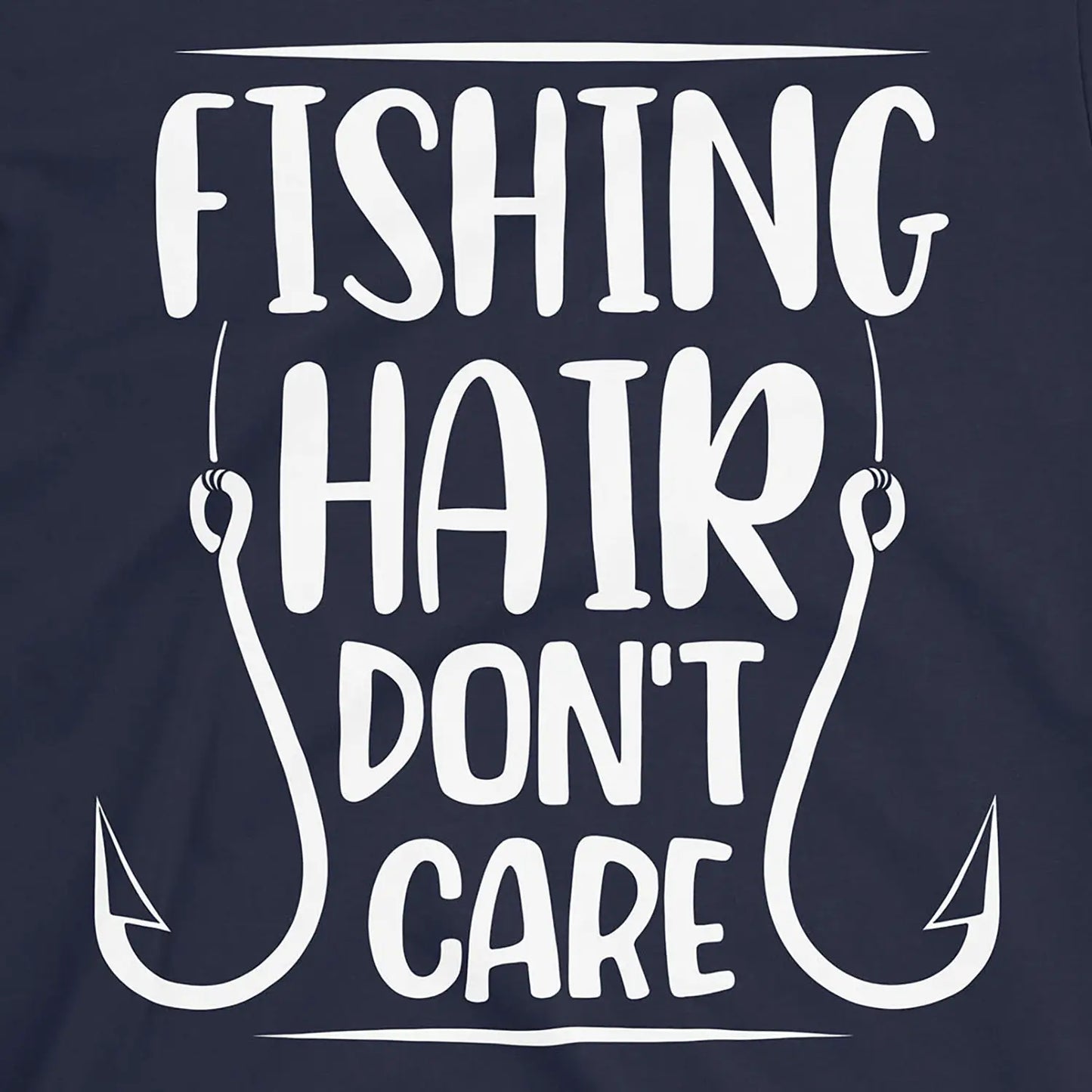 Navy, Fishing Hair Don't Care Tee – fish-room