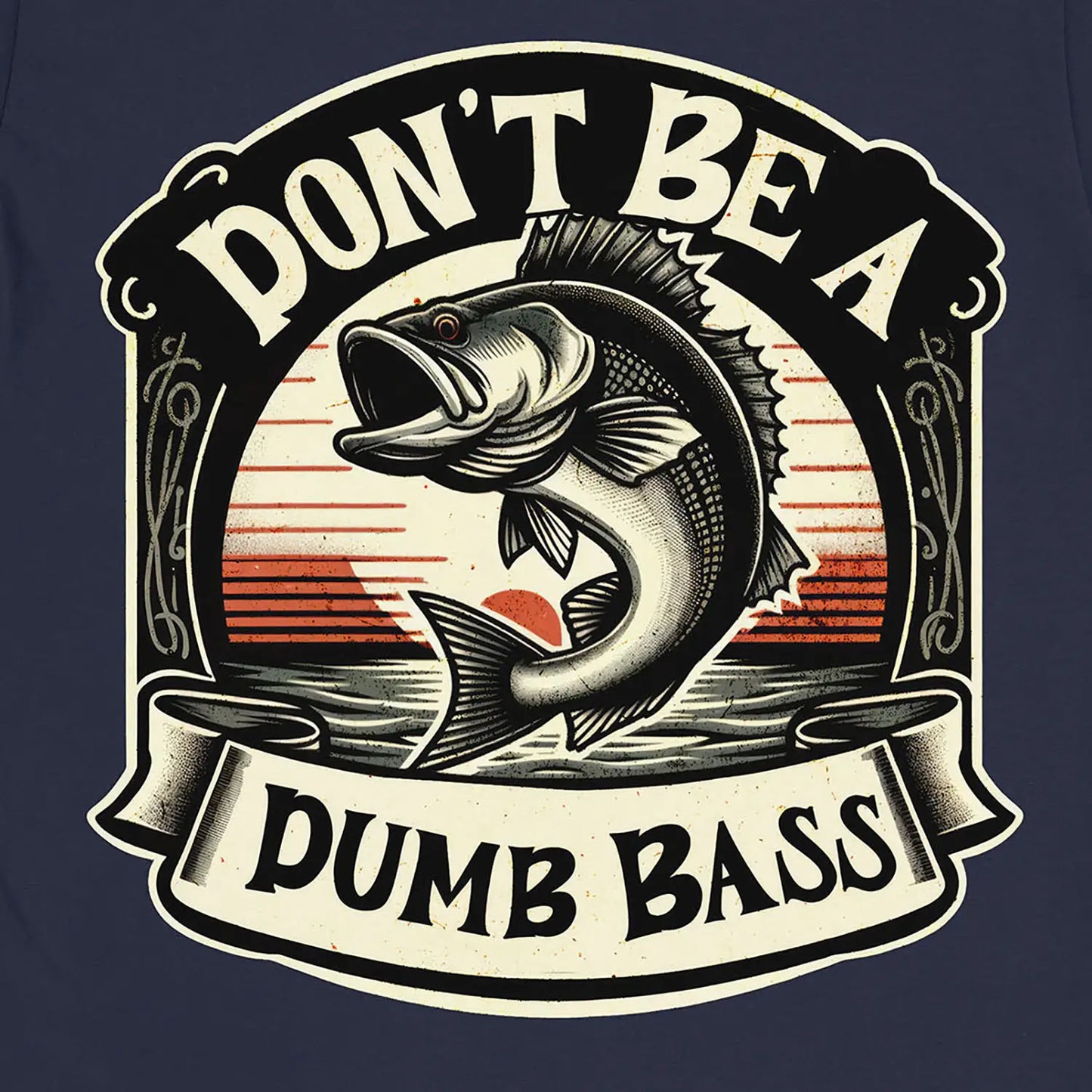 Navy, Don't Be a Dumb Bass Tee – fish-room