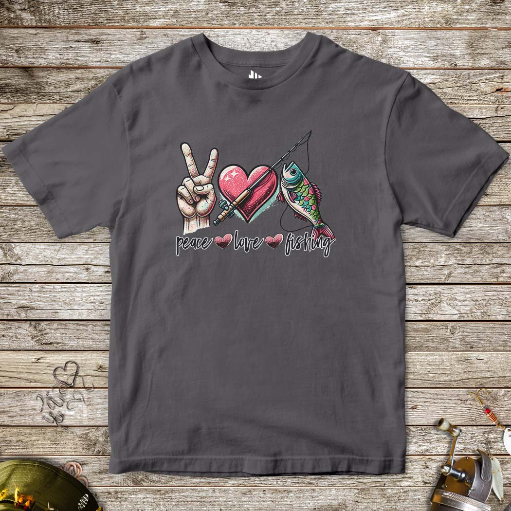 Peace Love Fishing Tee for Kids - FISH - ROOM LLC