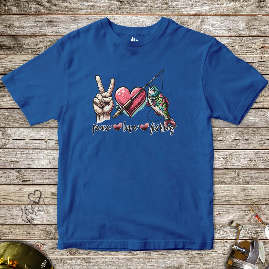 Peace Love Fishing Tee for Kids - FISH - ROOM LLC