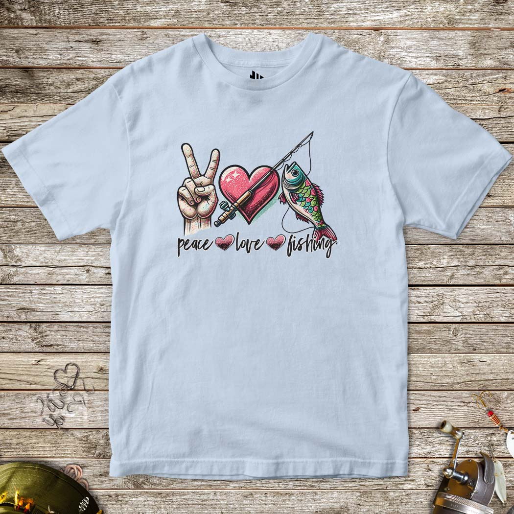 Peace Love Fishing Tee for Kids - FISH - ROOM LLC