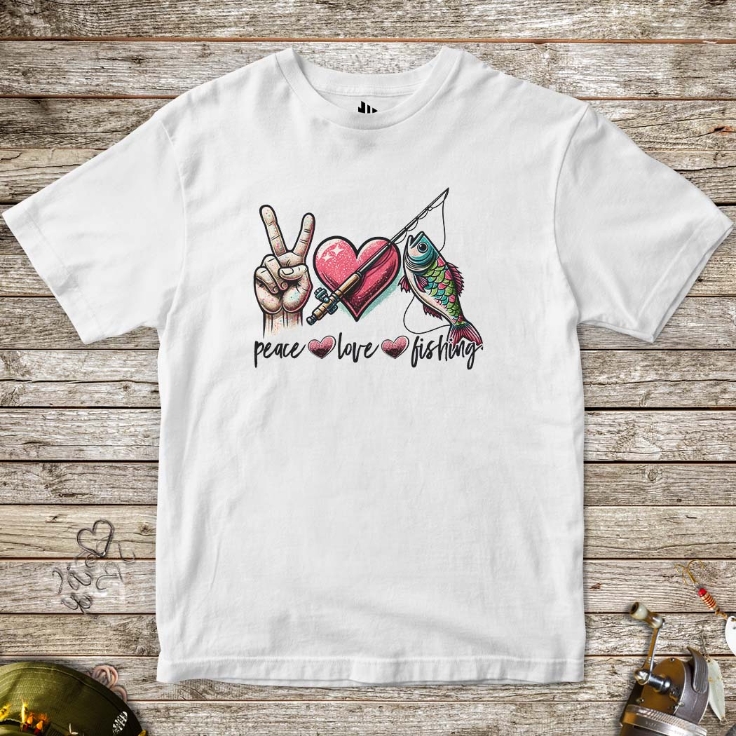 Peace Love Fishing Tee for Kids - FISH - ROOM LLC