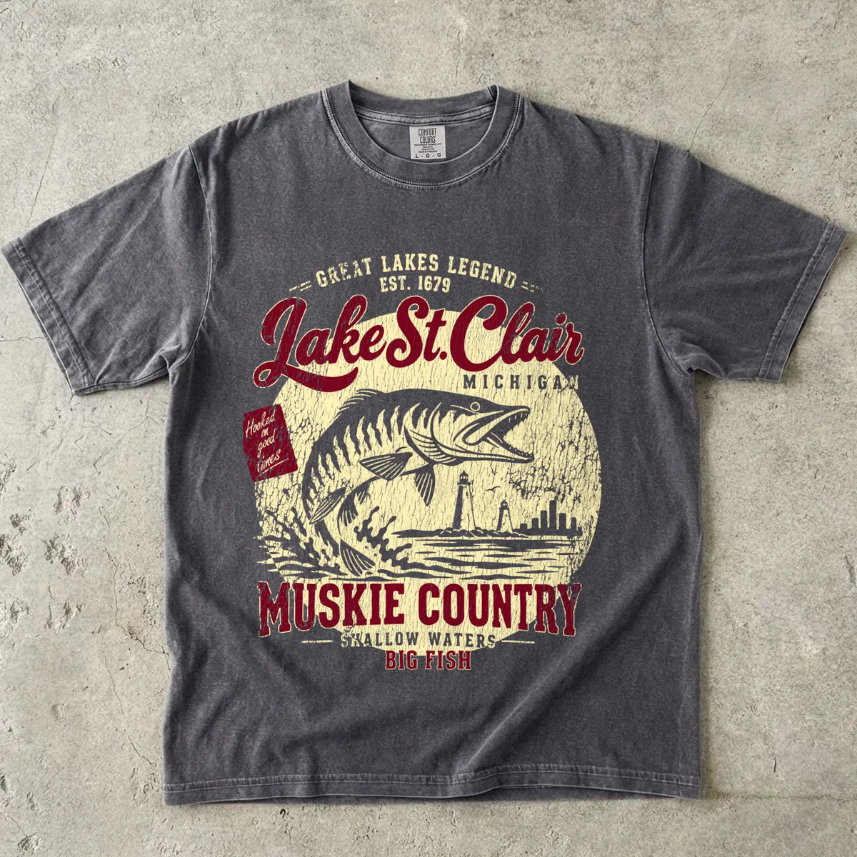Pepper, Lake St. Clair Muskie Tee – fish-room