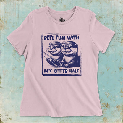 Pink, Reel Fun with My Otter Half  Women Tee – fish-room