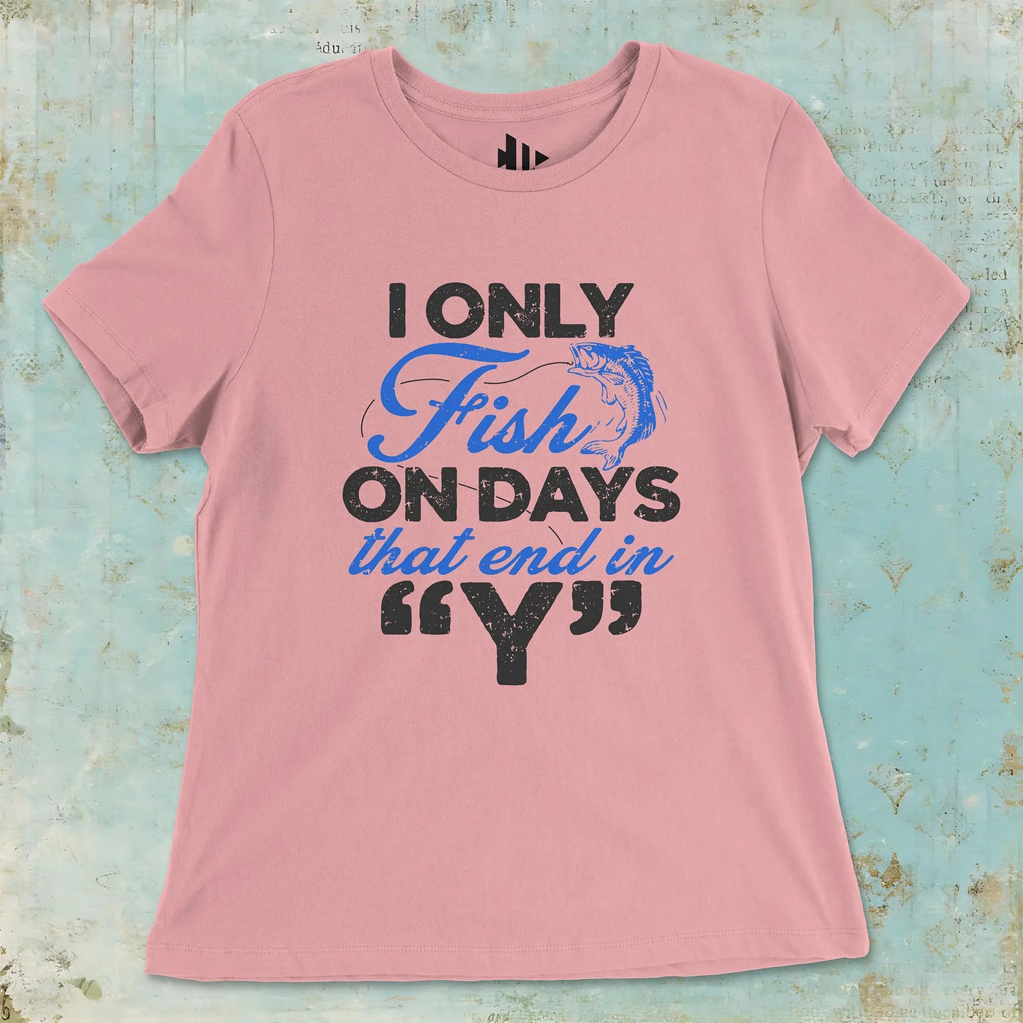 Pink, ‘Y’-Day Fishing Ladies’ Tee – fish-room
