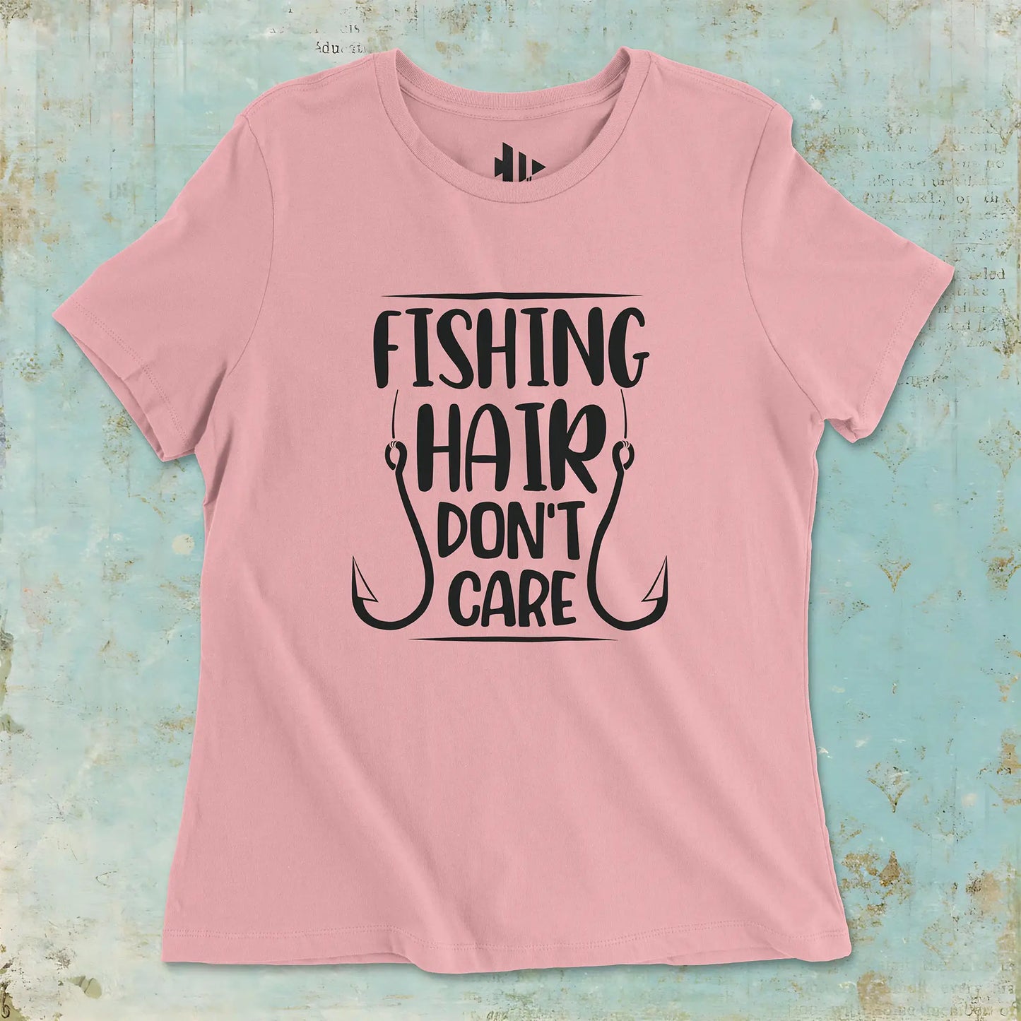 Pink, Fishing Hair Don't Care Ladies’ Tee – fish-room