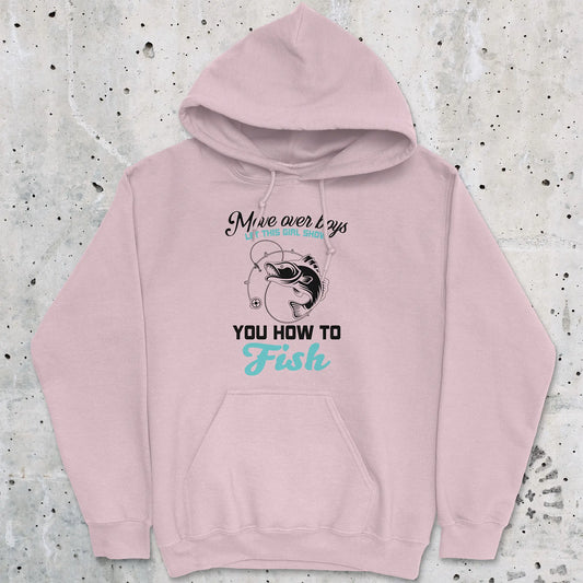 Light Pink, Move Over Boys! Hoodie – fish-room