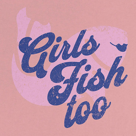 Pink, Girls Fish Too Ladies’ Tee – fish-room