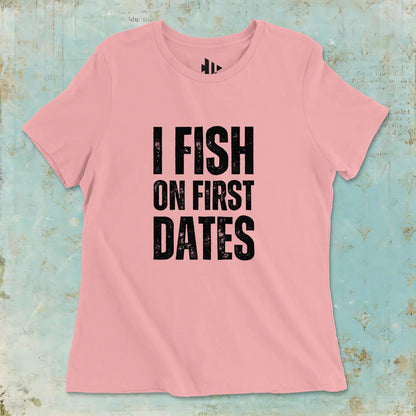 Pink, I Fish on First Dates Ladies’ Tee – fish-room