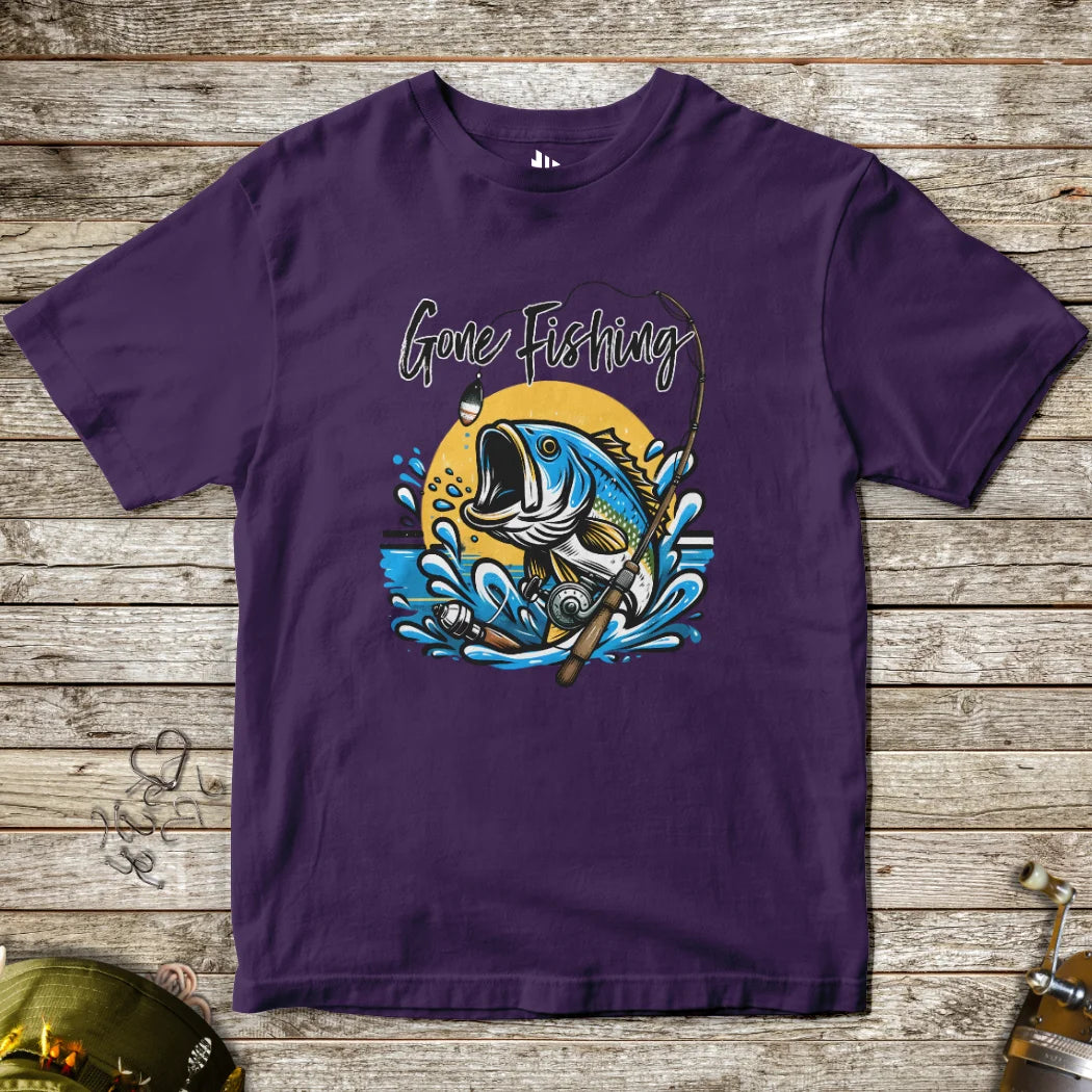 Purple, Gone Fishing Tee for Kids – fish-room
