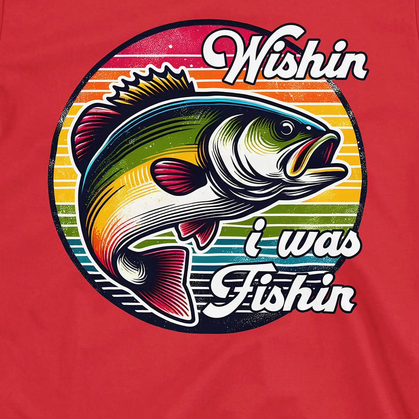 Red, Wishin' I was Fishin' Tee – fish-room