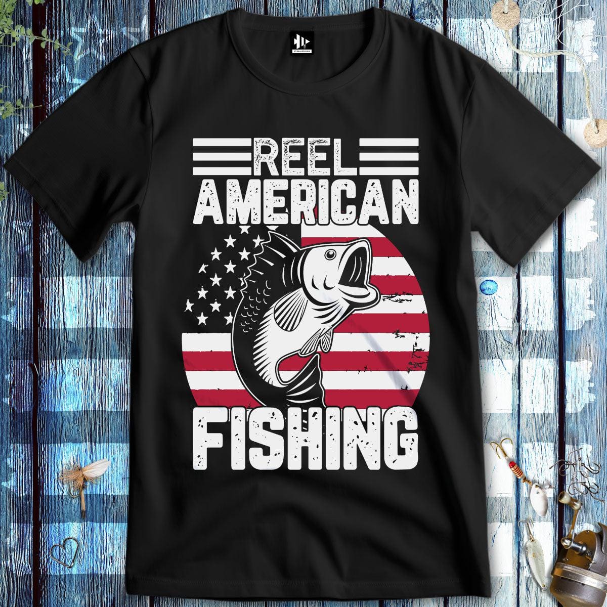 fish-room llc T-Shirt Black / S Reel American Fishing T-Shirt