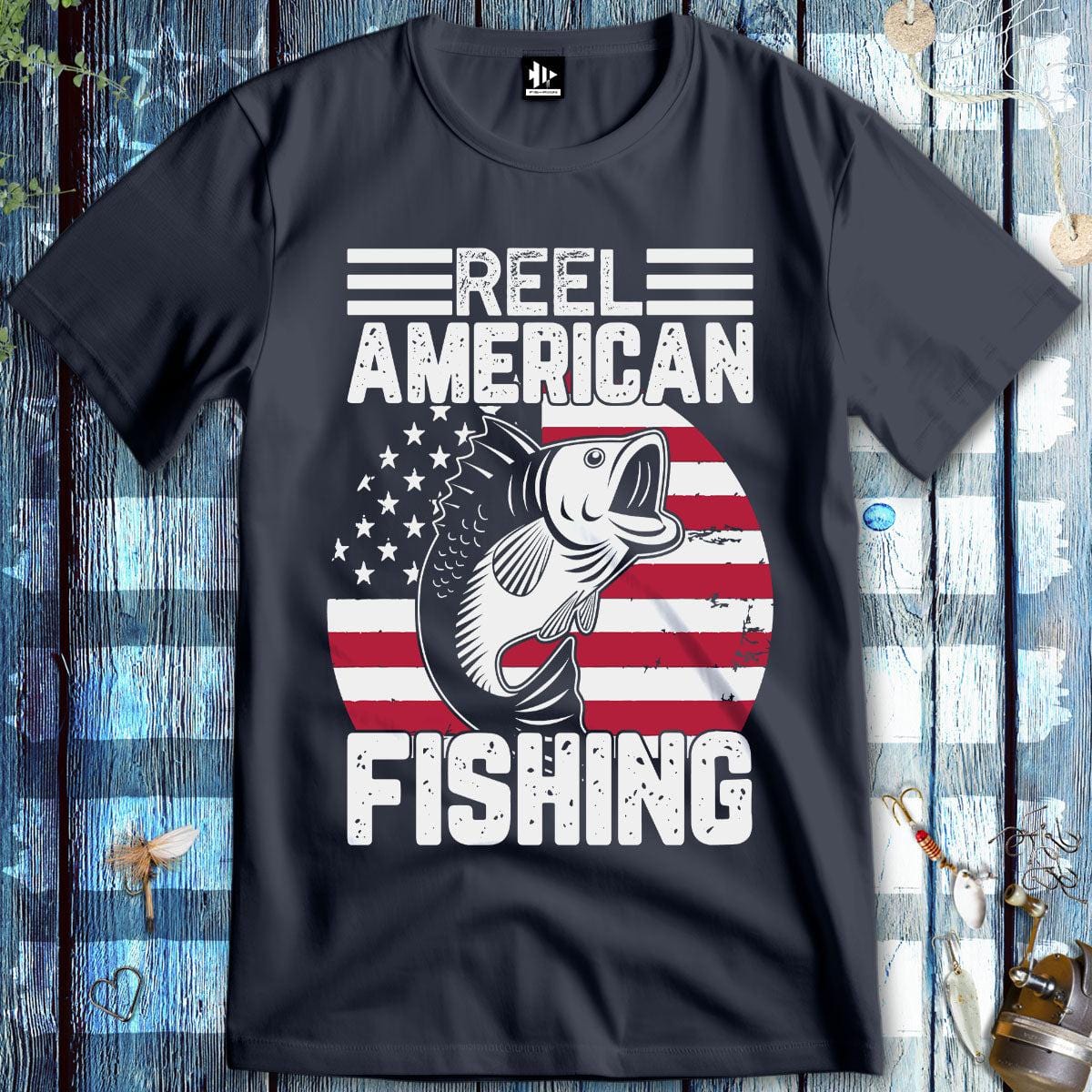 fish-room llc T-Shirt Heather Navy / S Reel American Fishing T-Shirt