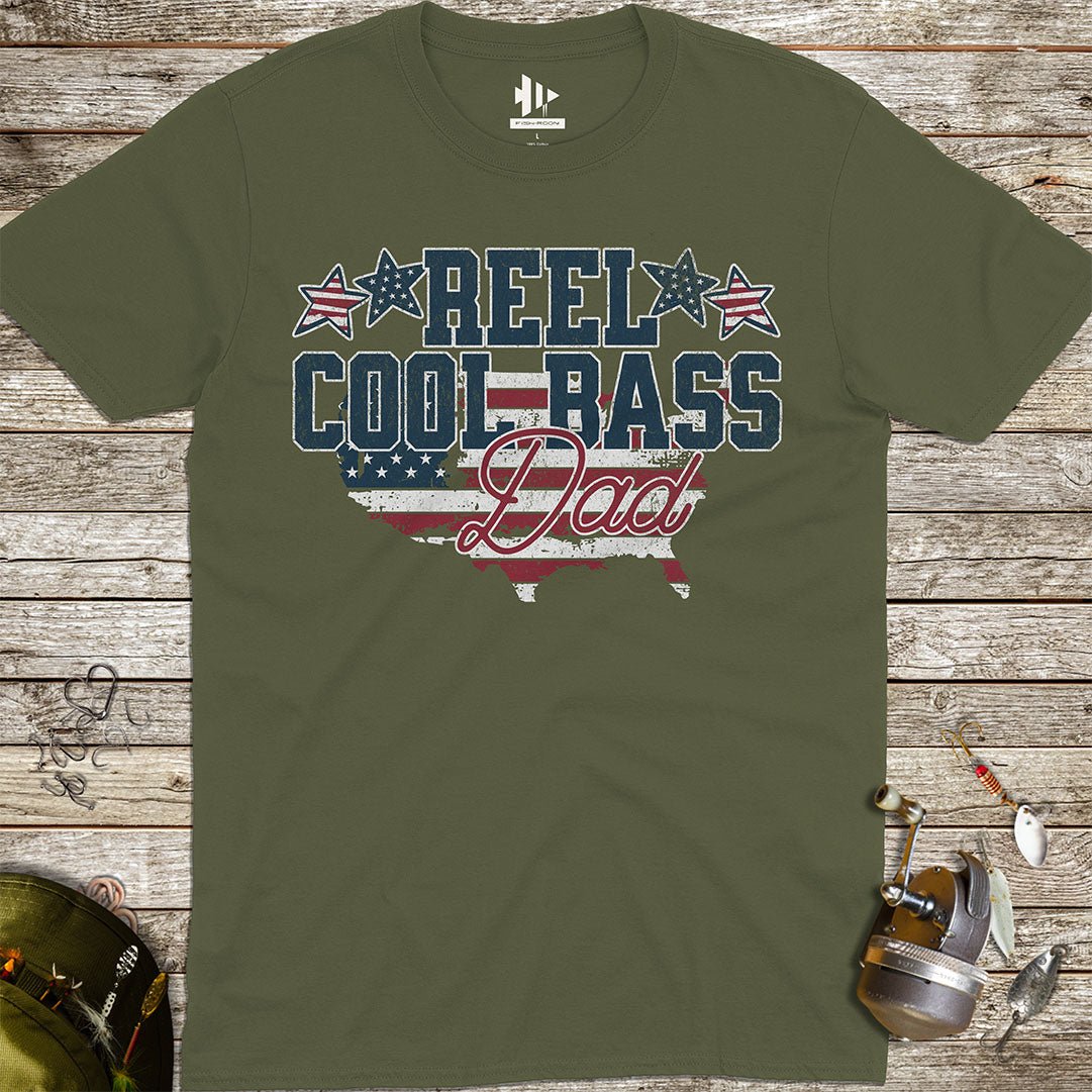 Reel Cool Bass Dad Tee - FISH - ROOM LLC