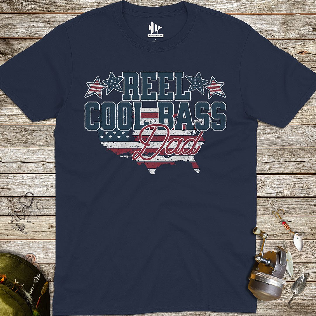 Reel Cool Bass Dad Tee - FISH - ROOM LLC