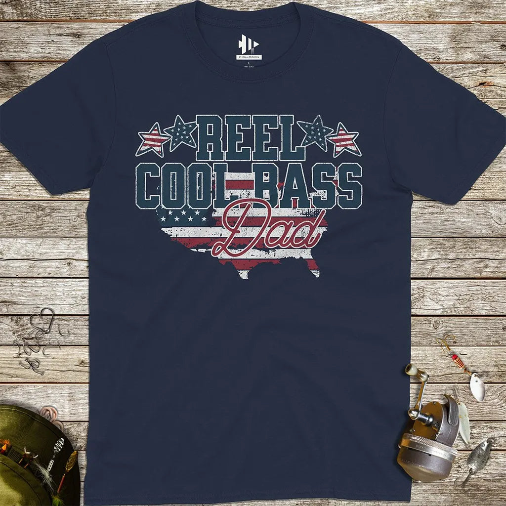 Reel Cool Bass Dad Tee - FISH - ROOM LLC
