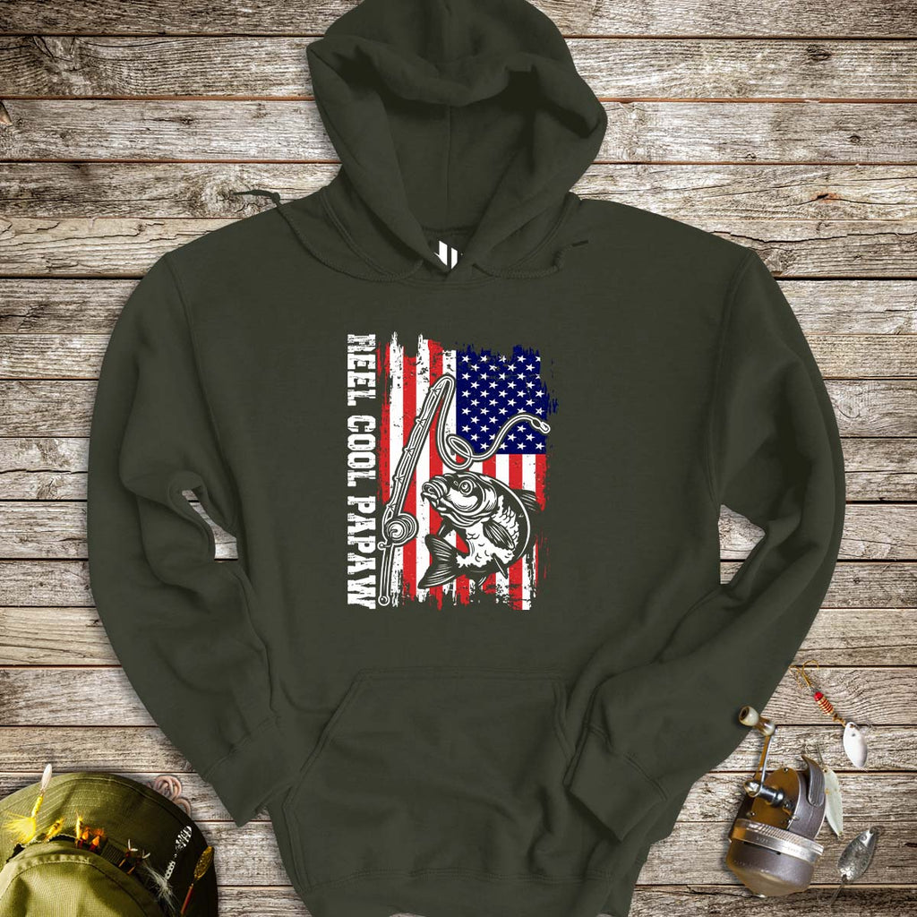 Reel Cool Papaw Hoodie - FISH - ROOM LLC