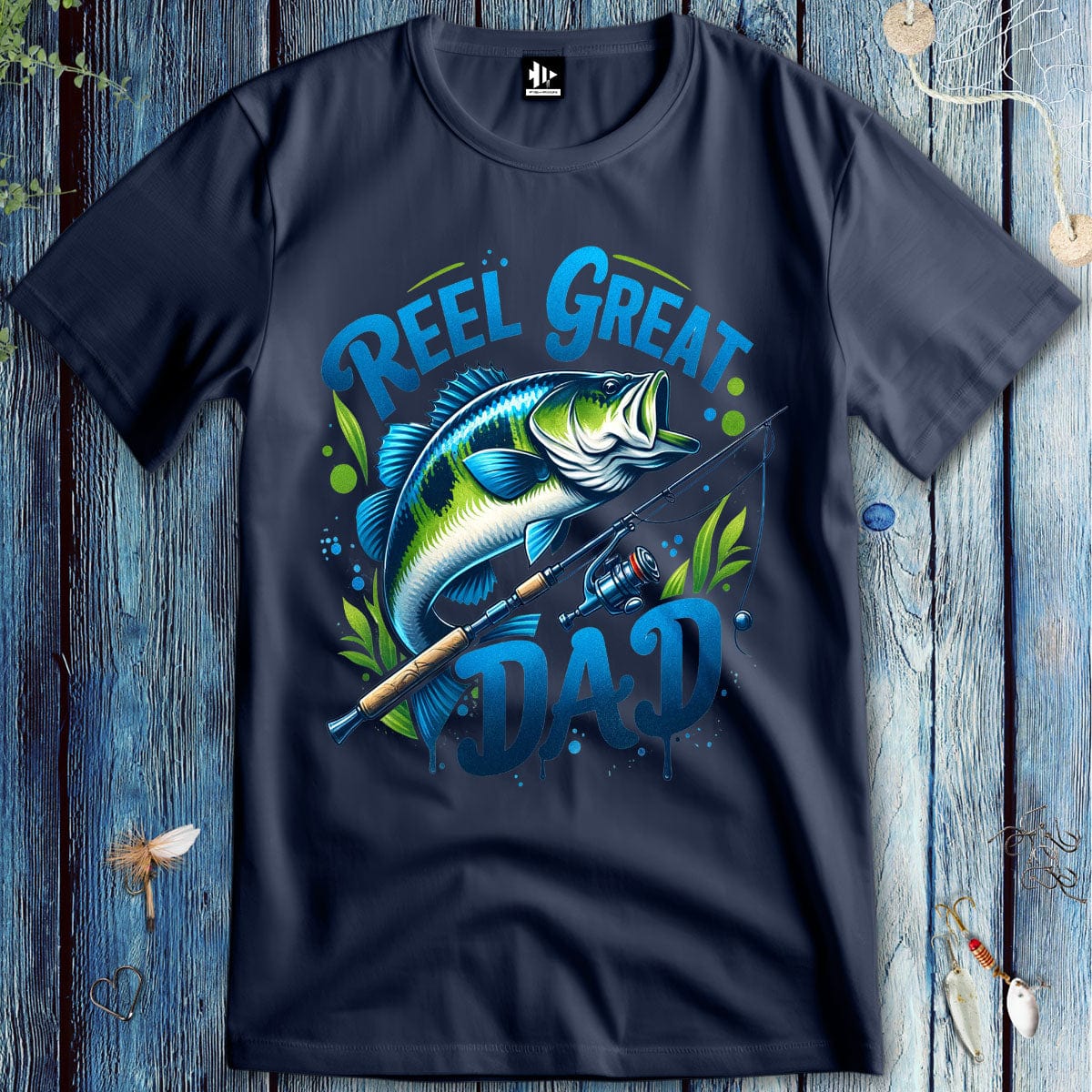 fish-room llc T-Shirt Navy / S Reel Great Dad  T-Shirt