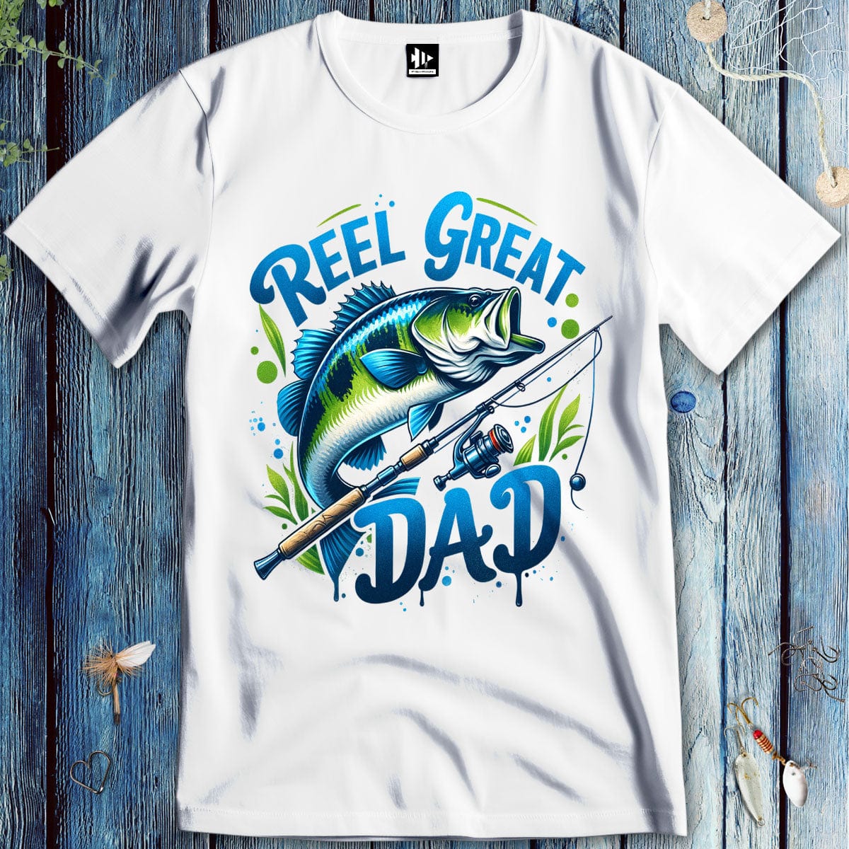 fish-room llc T-Shirt White / S Reel Great Dad  T-Shirt