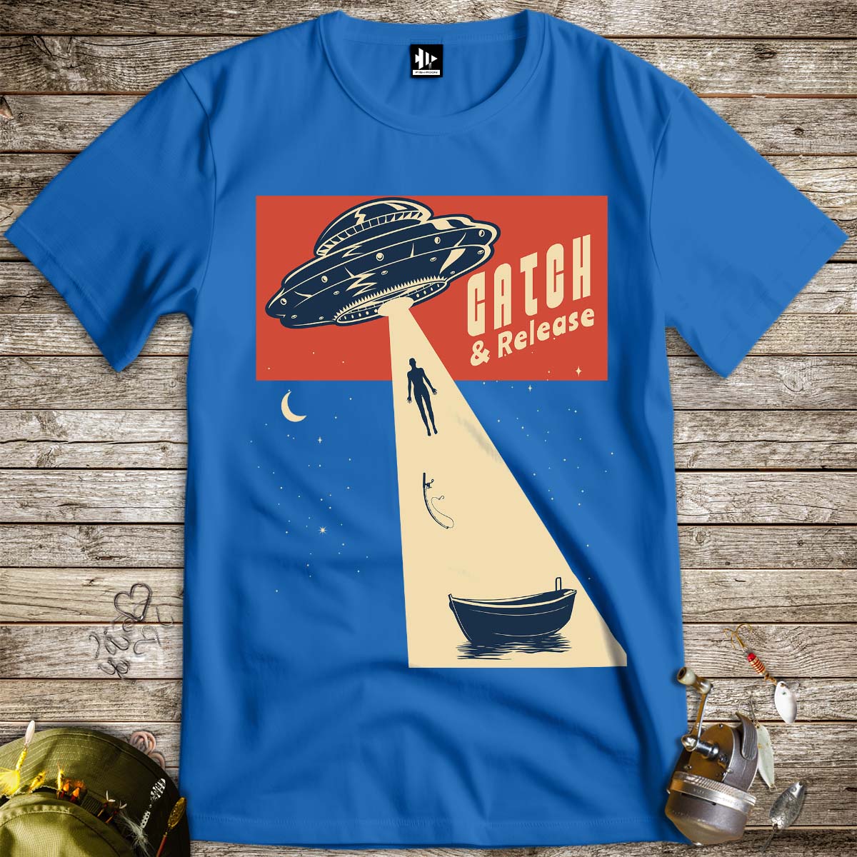 Catch & Release – UFO Edition Tee-funny fishing t shirt-FISH-ROOM LLC