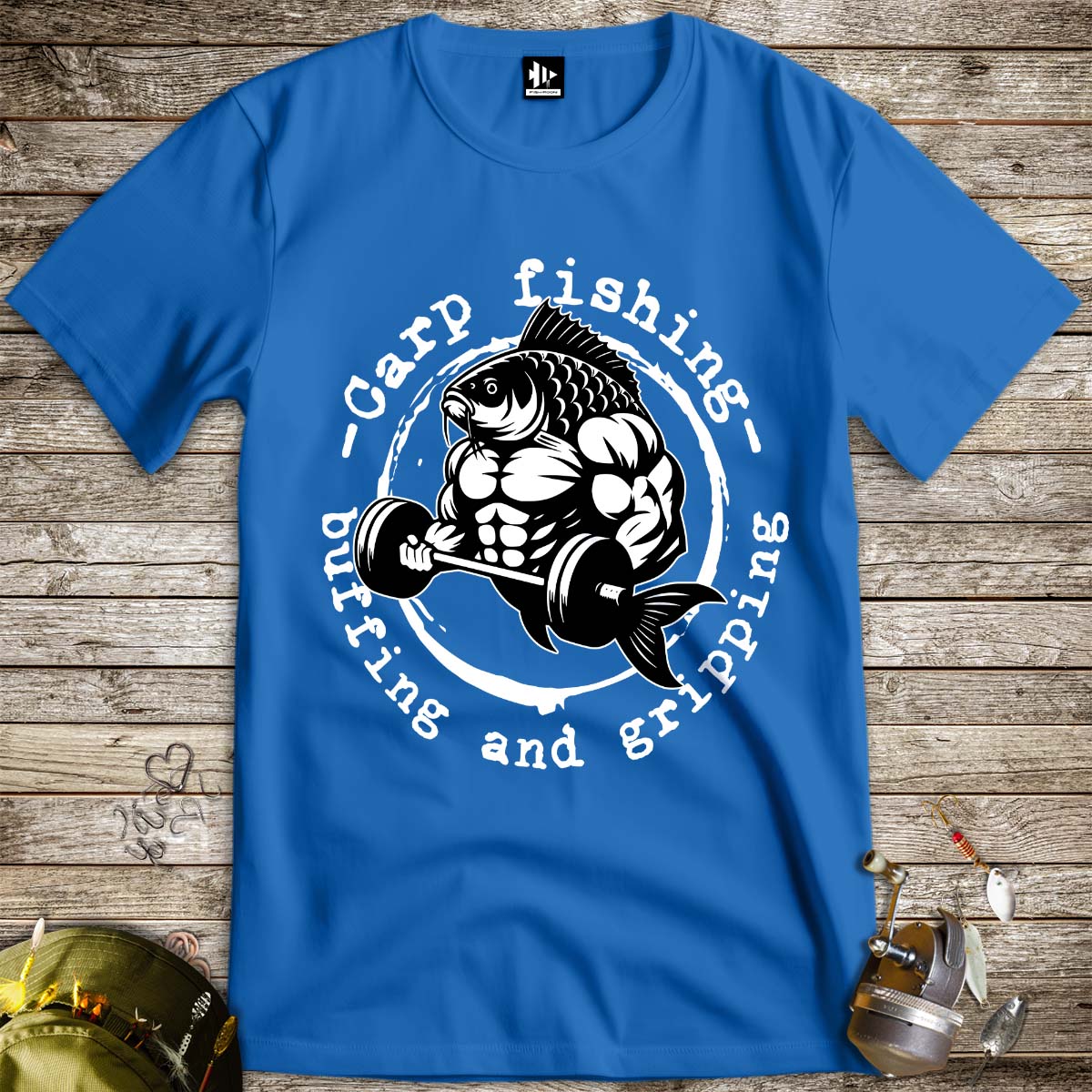 Carp Fishing, Buffing and Gripping Tee-funny fishing t shirt-FISH-ROOM LLC