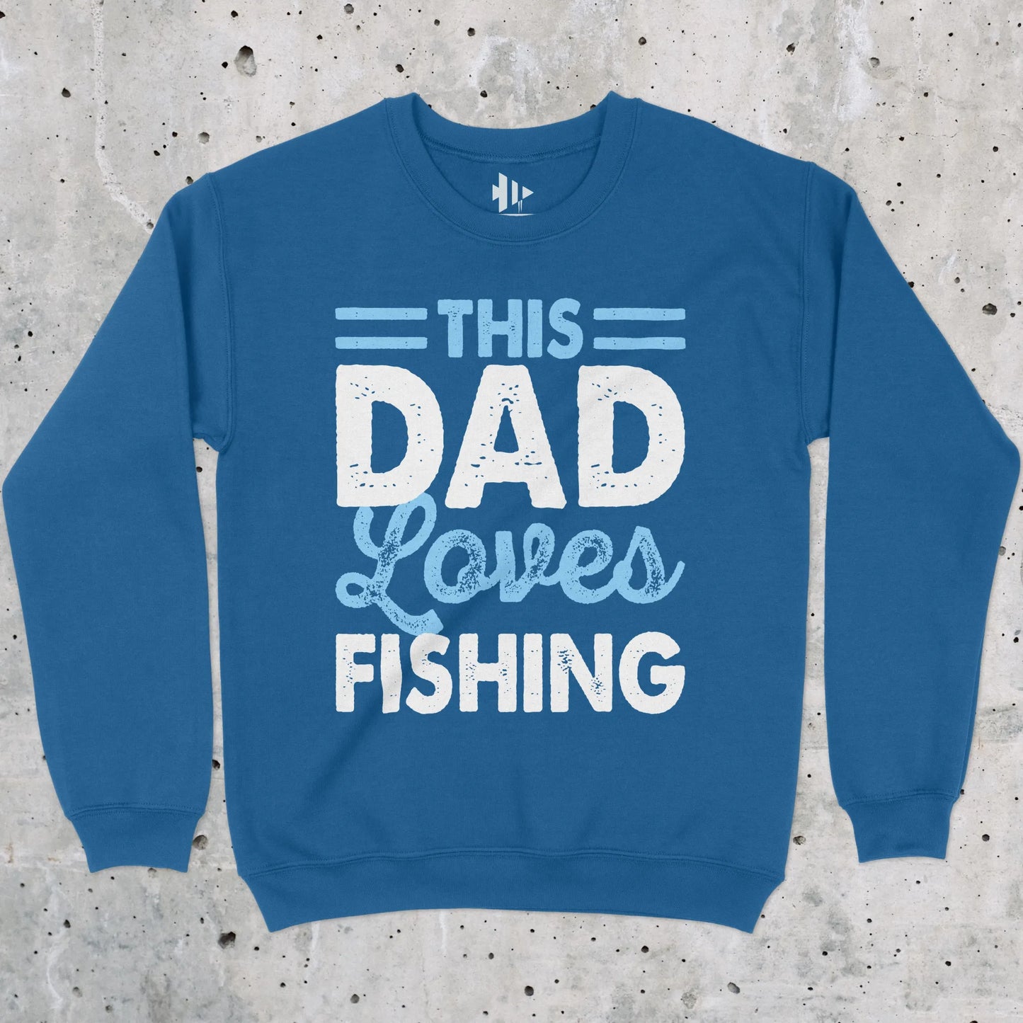 Royal, This Dad Loves Fishing Crewneck Sweatshirt – fish-room