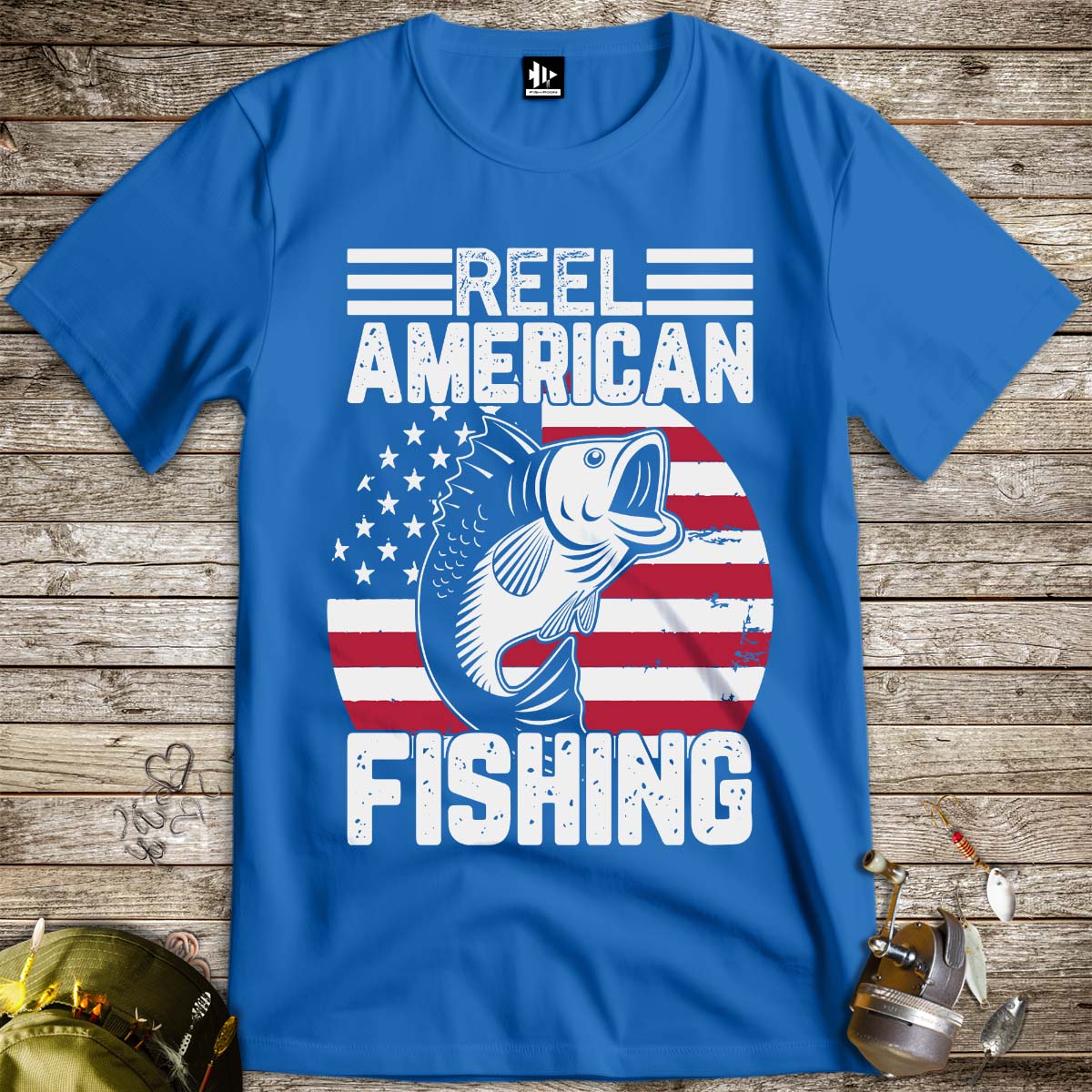 Reel American Fishing Tee-funny fishing t shirt-FISH-ROOM LLC