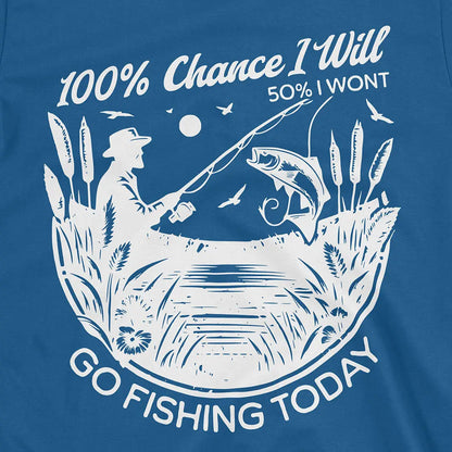 100% Fishing Day Tee Royal T-Shirt