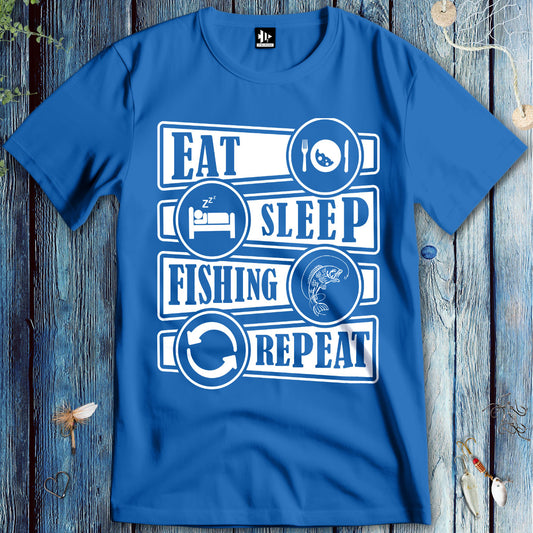 Eat Sleep Fishing Repeat T-Shirt