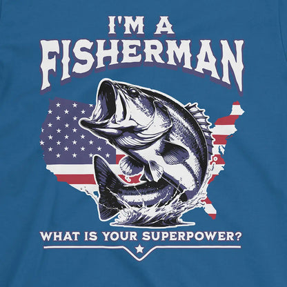 Fisherman Superpower Tee Royal T-Shirt