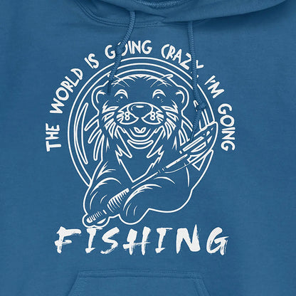 Royal, The World is Going Crazy, I'm Going Fishing Hoodie – fish-room