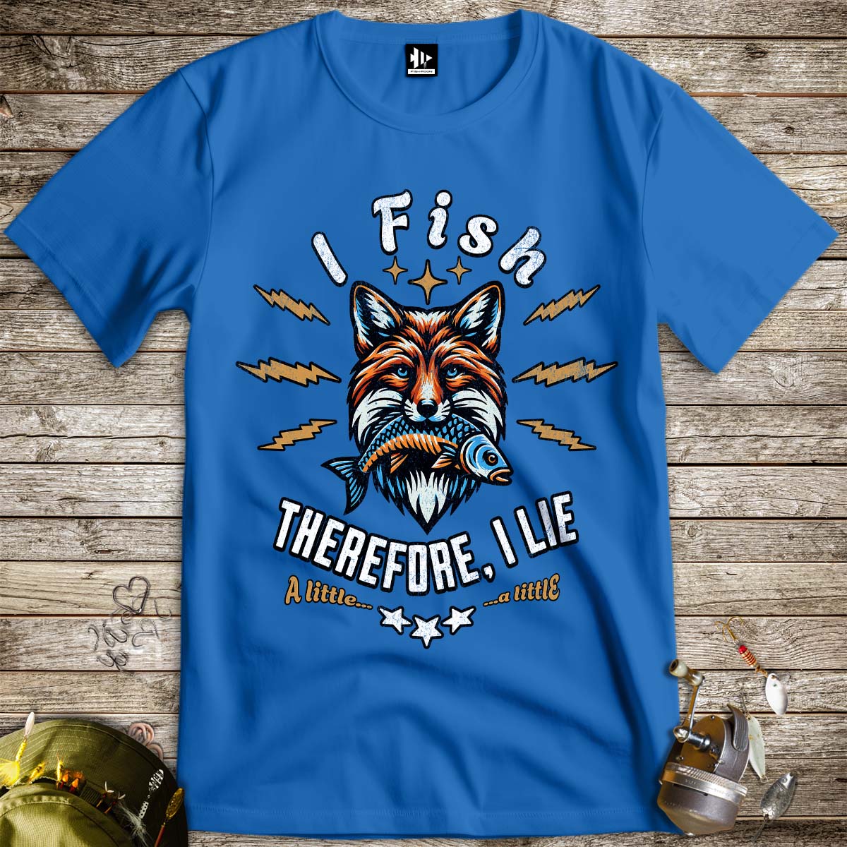 I Fish, Therefore I Lie... A Little Tee-funny fishing t shirt-FISH-ROOM LLC