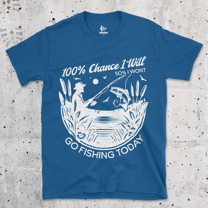 100% Fishing Day Tee Royal T-Shirt