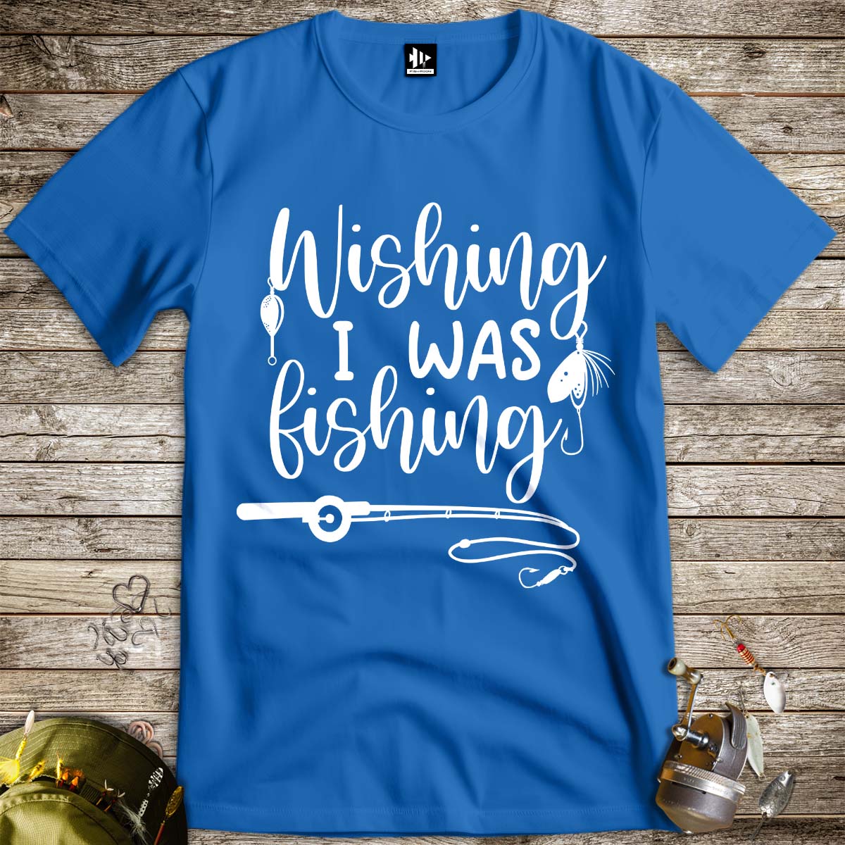 Wishing I was Fishing Tee-funny fishing t shirt-FISH-ROOM LLC