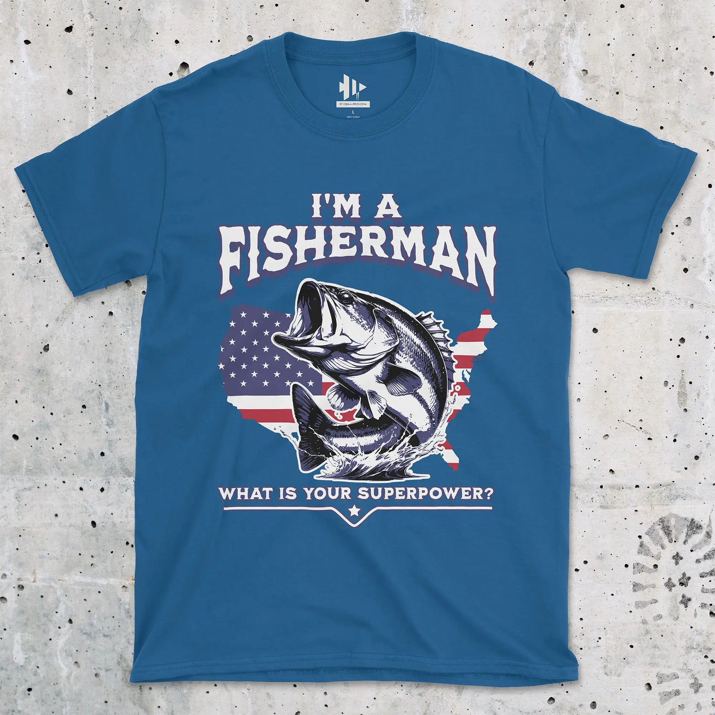 Fisherman Superpower Tee Royal T-Shirt