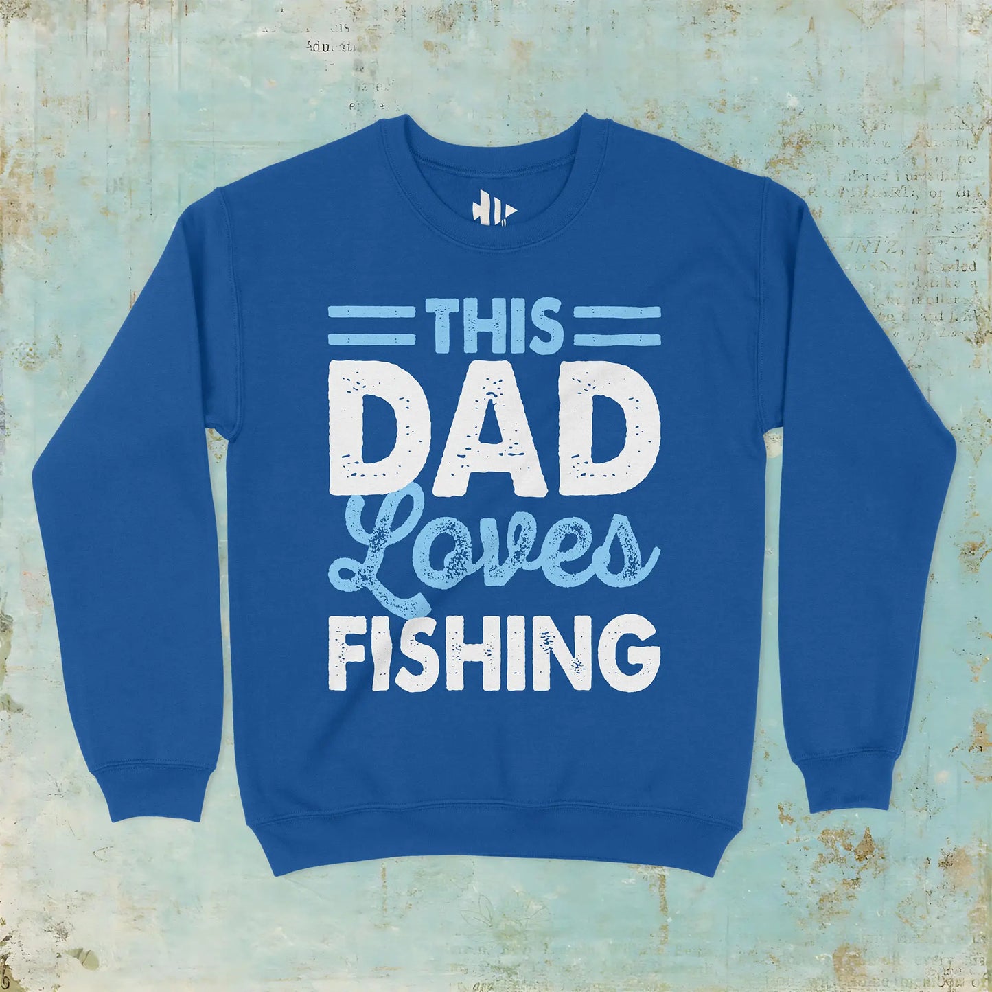 Royal, This Dad Loves Fishing Crewneck Sweatshirt – fish-room