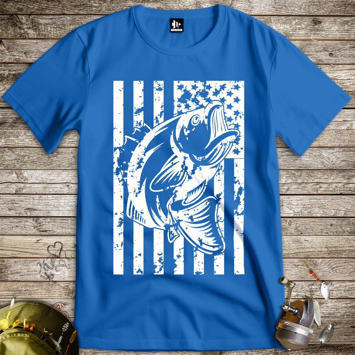 Bass Fishing USA Tee-funny fishing t shirt-FISH-ROOM LLC