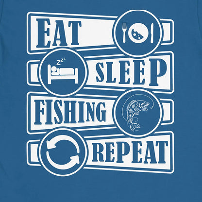 Royal, Eat Sleep Fishing Repeat Tee – fish-room